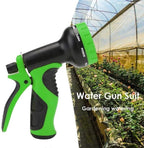 Garden Glue Hose, Expandable Natural Latex Garden Watering Hose Triple Elongation 25-100FT Telescopic Flexible Hose Car Wash Hose with 10 Mode Water Gun (Color : Black)