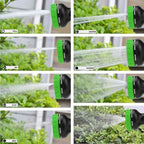 Garden Glue Hose, Expandable Natural Latex Garden Watering Hose Triple Elongation 25-100FT Telescopic Flexible Hose Car Wash Hose with 10 Mode Water Gun (Color : Black)