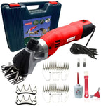 sheep shears pro 110v 500w professional heavy duty electric shearing clippers with 6 speed, for shaving fur wool in sheep, goats, cattle, and other farm livestock pet, with grooming carrying case ce