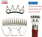 sheep shears pro 110v 500w professional heavy duty electric shearing clippers with 6 speed, for shaving fur wool in sheep, goats, cattle, and other farm livestock pet, with grooming carrying case ce