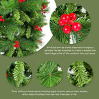 7.4FT 1500 Tips Xmas Christmas Tree Artificial Festival Spruce Decorations PVC