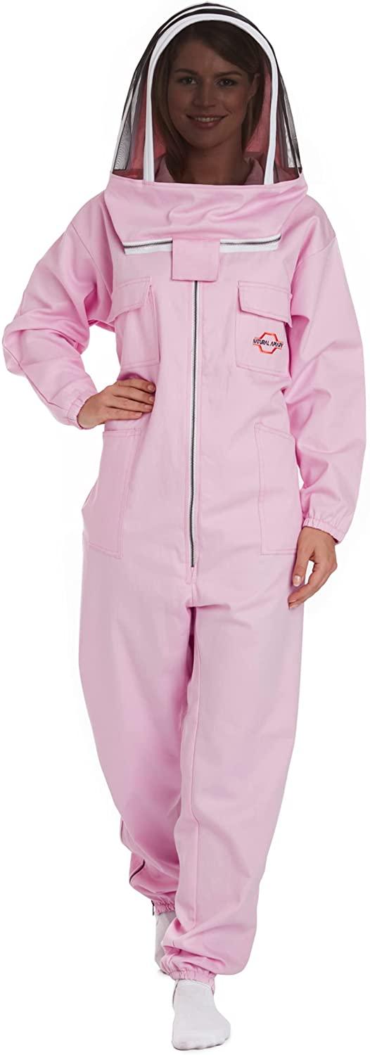 natural apiary - apiarist beekeeping suit with 1 x non-flammable fencing veil mesh - total protection for backyard &amp; beginner bee keepers
