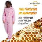 natural apiary - apiarist beekeeping suit with 1 x non-flammable fencing veil mesh - total protection for backyard &amp; beginner bee keepers