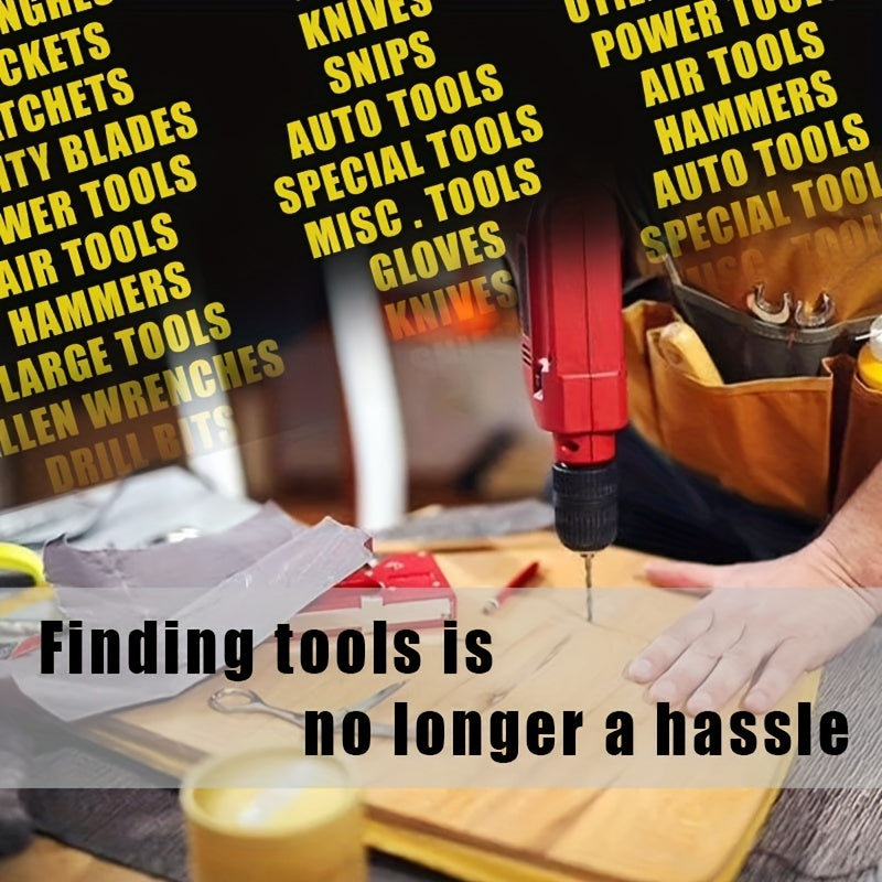 Organize Your Toolbox in Style: 36pcs/set Tool Box Label Decal Sticker Set