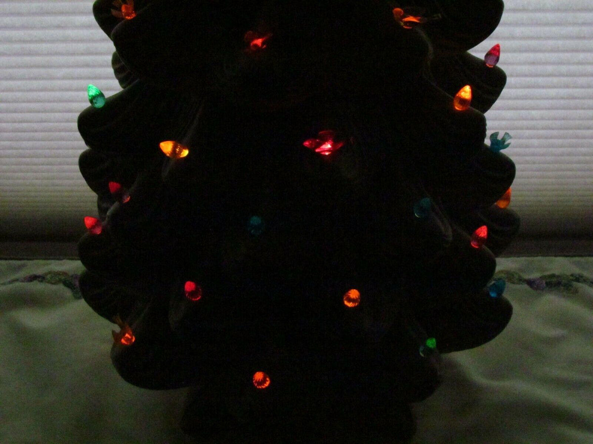 Beige/Tan Ceramic Christmas Tree 34  Atlantic Mold 3 TIER A834