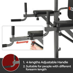 Kicode Power Tower with Bench, Pull Up Bar Dip Station, Height Adjustable Pull Up Tower, Multifunctional Training for Indoor Home Gym