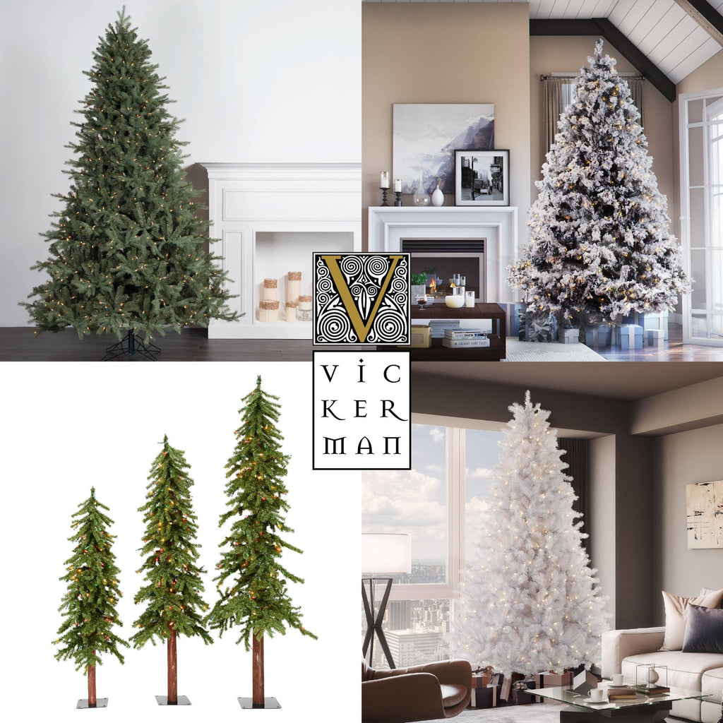 Vickerman 6.5' Silver Tinsel Fir Artificial Christmas Tree, Clear Dura-lit Incandescent Lights - Faux Silver Christmas Tree - Seasonal Indoor Home Decor