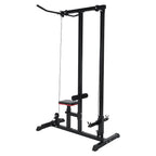 Abcnature Exercise Pulldown Weight Machine Adjustable Height Body Lat Pull Down Machine Low Bar Cable for Strengthening Many Muscle Groups Max Capacity 395lb Black