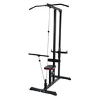 Abcnature Exercise Pulldown Weight Machine Adjustable Height Body Lat Pull Down Machine Low Bar Cable for Strengthening Many Muscle Groups Max Capacity 395lb Black