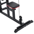 Abcnature Exercise Pulldown Weight Machine Adjustable Height Body Lat Pull Down Machine Low Bar Cable for Strengthening Many Muscle Groups Max Capacity 395lb Black