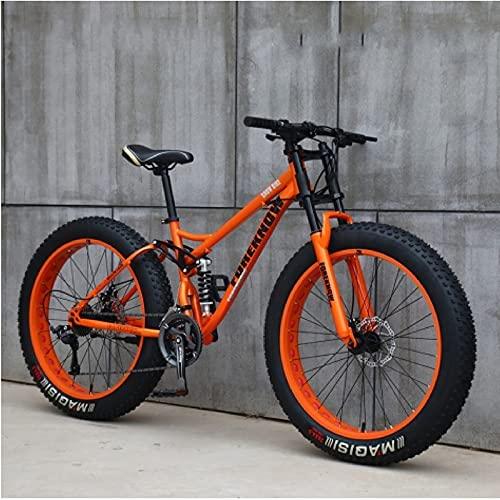 CHICAI 24/26-inch Adult Mountain Bike High Carbon Steel Cross Country Bike 21/24/27/30 Speed Bike Full Suspension Bike Equipped with Double Disc Brake Mountain Bike