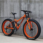CHICAI 24/26-inch Adult Mountain Bike High Carbon Steel Cross Country Bike 21/24/27/30 Speed Bike Full Suspension Bike Equipped with Double Disc Brake Mountain Bike
