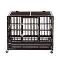 Bestmart INC Heavy Duty Dog CaCrate Kennel Metal Pet Playpen Portable w/Tray