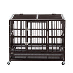 Bestmart INC Heavy Duty Dog CaCrate Kennel Metal Pet Playpen Portable w/Tray
