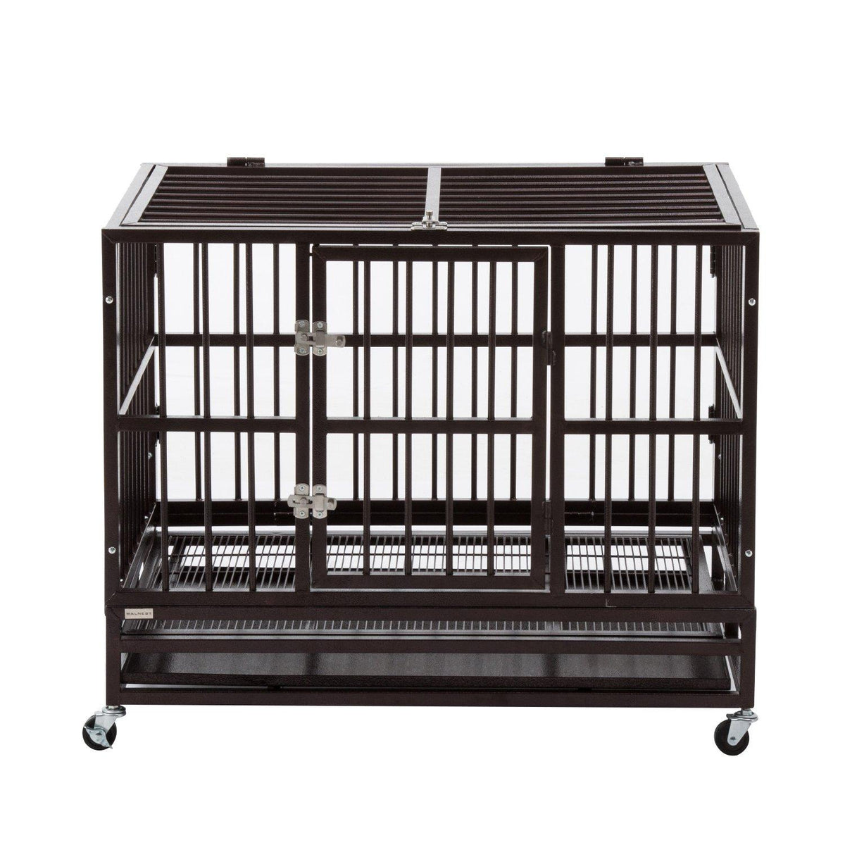 Bestmart INC Heavy Duty Dog CaCrate Kennel Metal Pet Playpen Portable w/Tray