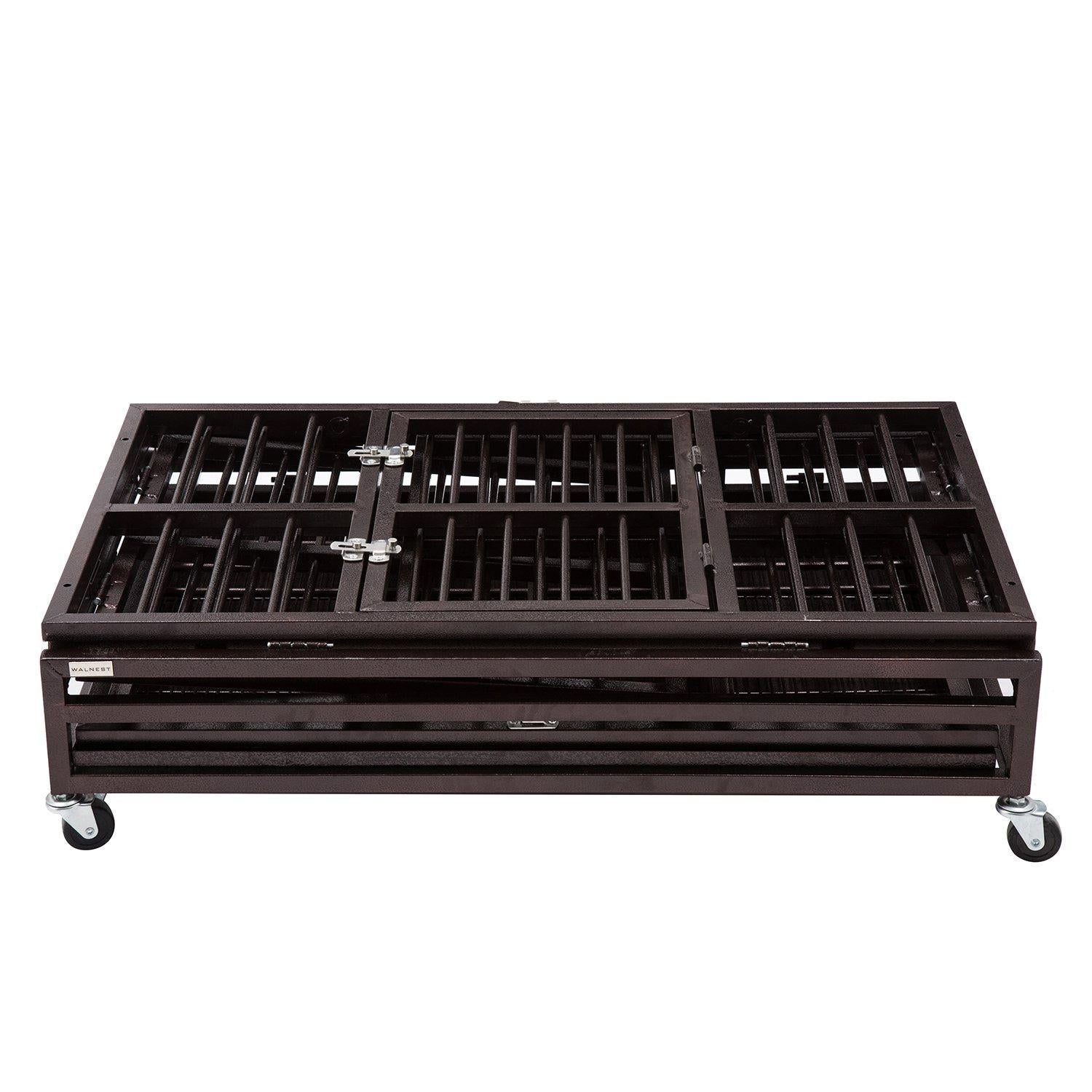 Bestmart INC Heavy Duty Dog CaCrate Kennel Metal Pet Playpen Portable w/Tray