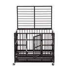 Bestmart INC Heavy Duty Dog CaCrate Kennel Metal Pet Playpen Portable w/Tray