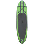 10 ft. Green PVC SUP Inflatable Backpack Paddle Board Sport with Adjustable Paddle