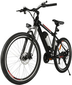 26" Electric Bik Mountain E-Bike 21 Speed 36V 8A Lithium Battery Electric Bicycle for Adult