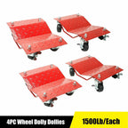 Auto Dolly Car Wheel Tire 12"x16" 6000lb Repair Slide ATV Mobile Car Seat - 4Pcs