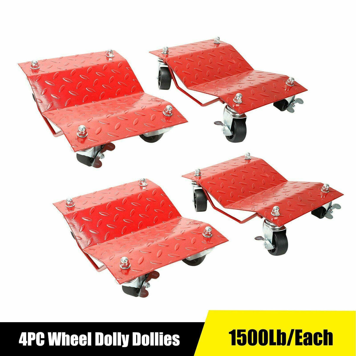 Auto Dolly Car Wheel Tire 12"x16" 6000lb Repair Slide ATV Mobile Car Seat - 4Pcs