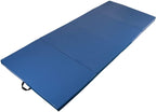 Polar Aurora 4'x8'x2'' Pu Leather Folding Gymnastics Gym Tumbling Exercise Martial Arts Mat Pad(Blue)