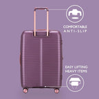 3 piece Luggage Sets,Expandable Hardside Suitcase with Spinner Wheels Luggage for Travel,TSA Approved (20/24/28-Inch,Purple)