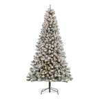 Holiday Time 7.5-Foot Pre-Lit Flocked Frisco Pine Artificial Christmas Tree