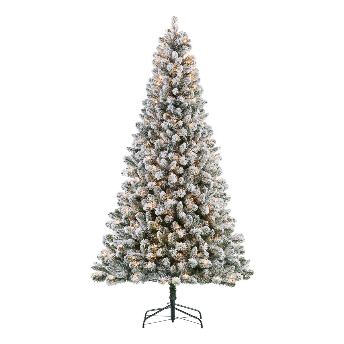 Holiday Time 7.5-Foot Pre-Lit Flocked Frisco Pine Artificial Christmas Tree