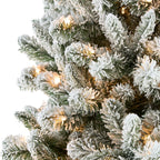 Holiday Time 7.5-Foot Pre-Lit Flocked Frisco Pine Artificial Christmas Tree