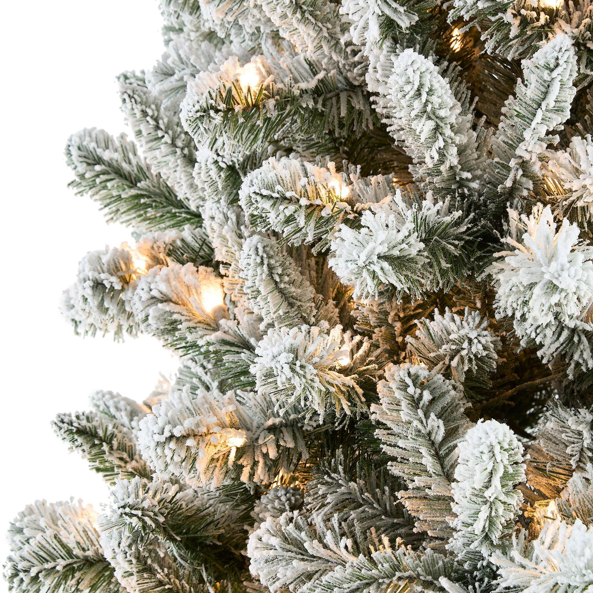 Holiday Time 7.5-Foot Pre-Lit Flocked Frisco Pine Artificial Christmas Tree