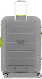 form Hardside Expandable with Double Spinner Wheels, White/Grey, Checked-Large 28-Inch