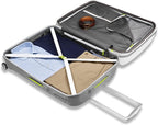 form Hardside Expandable with Double Spinner Wheels, White/Grey, Checked-Large 28-Inch