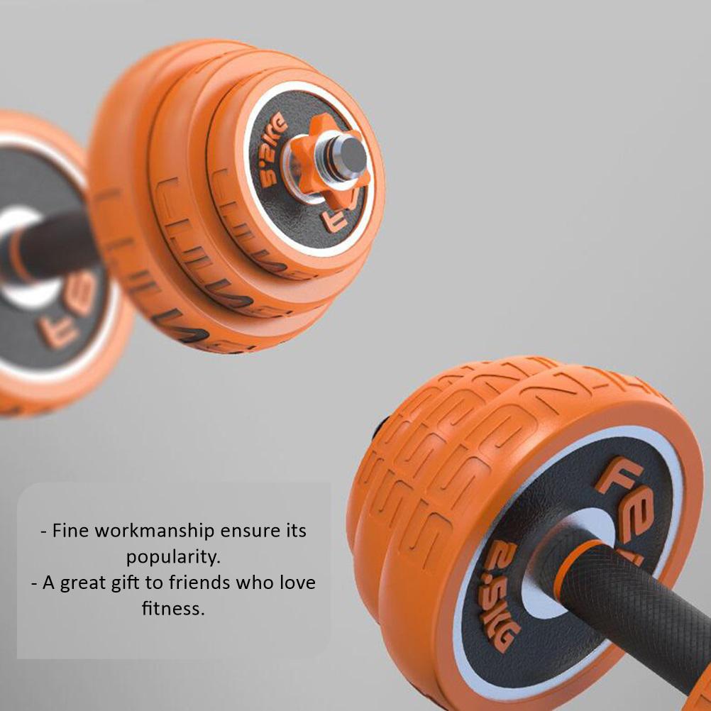 30KG Adjustable Dumbbells Fitness Barbell With OranRubber Ring