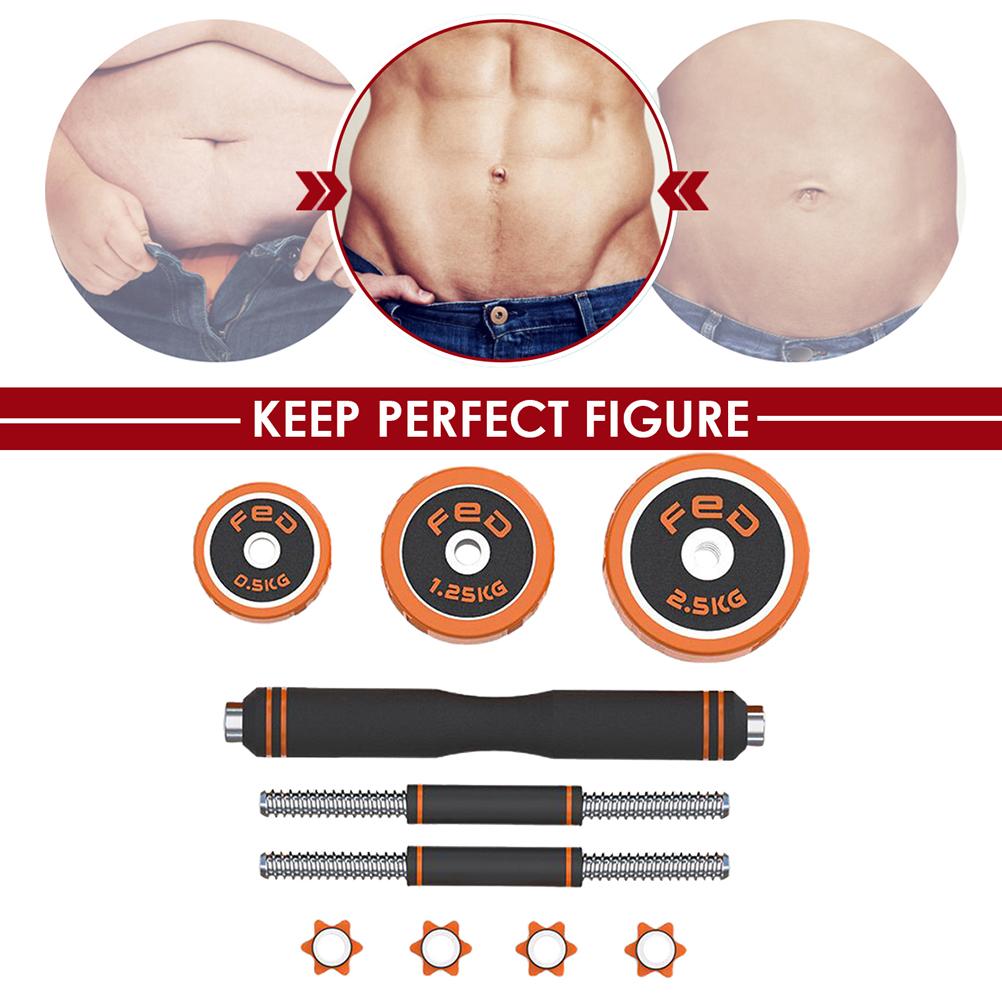 30KG Adjustable Dumbbells Fitness Barbell With OranRubber Ring