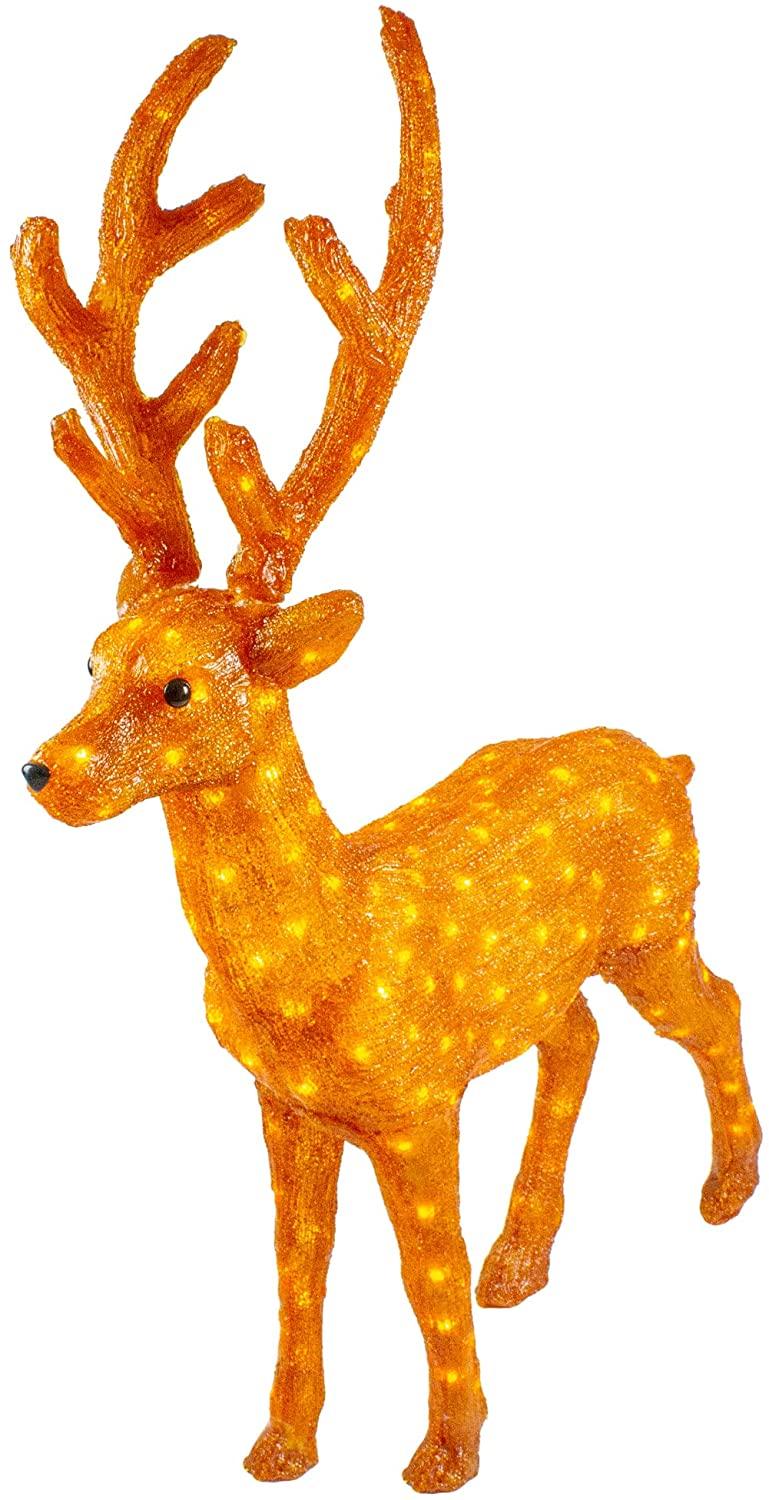 Northlight 46" Lighted Commercial Grade Acrylic Standing Reindeer Christmas Display Decoration