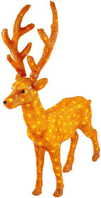 Northlight 46" Lighted Commercial Grade Acrylic Standing Reindeer Christmas Display Decoration