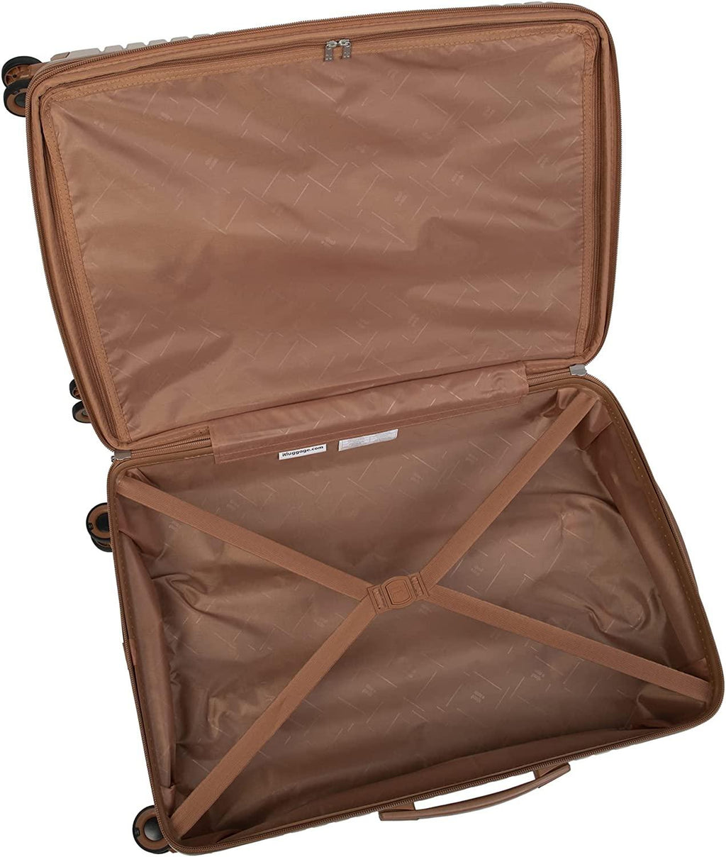 Encompass 27" Hardside Checked 8 Wheel Expandable Spinner, Sandy Skin
