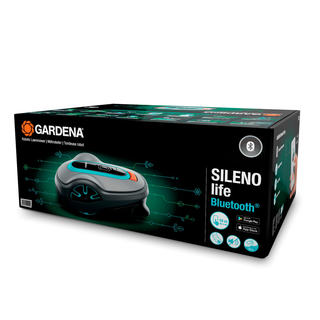 15101-20 SILENO Life - Automatic Robotic Lawn Mower, with Bluetooth app and Boundary Wire, one of quietest in its Class, for lawns up to 8100 Sq Ft, Made in Europe, Grey