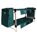 40 in. Green Bunkbable Beds with Leg Extensions Bed Side Organizers and Hanging Cabinets (2-Pack)