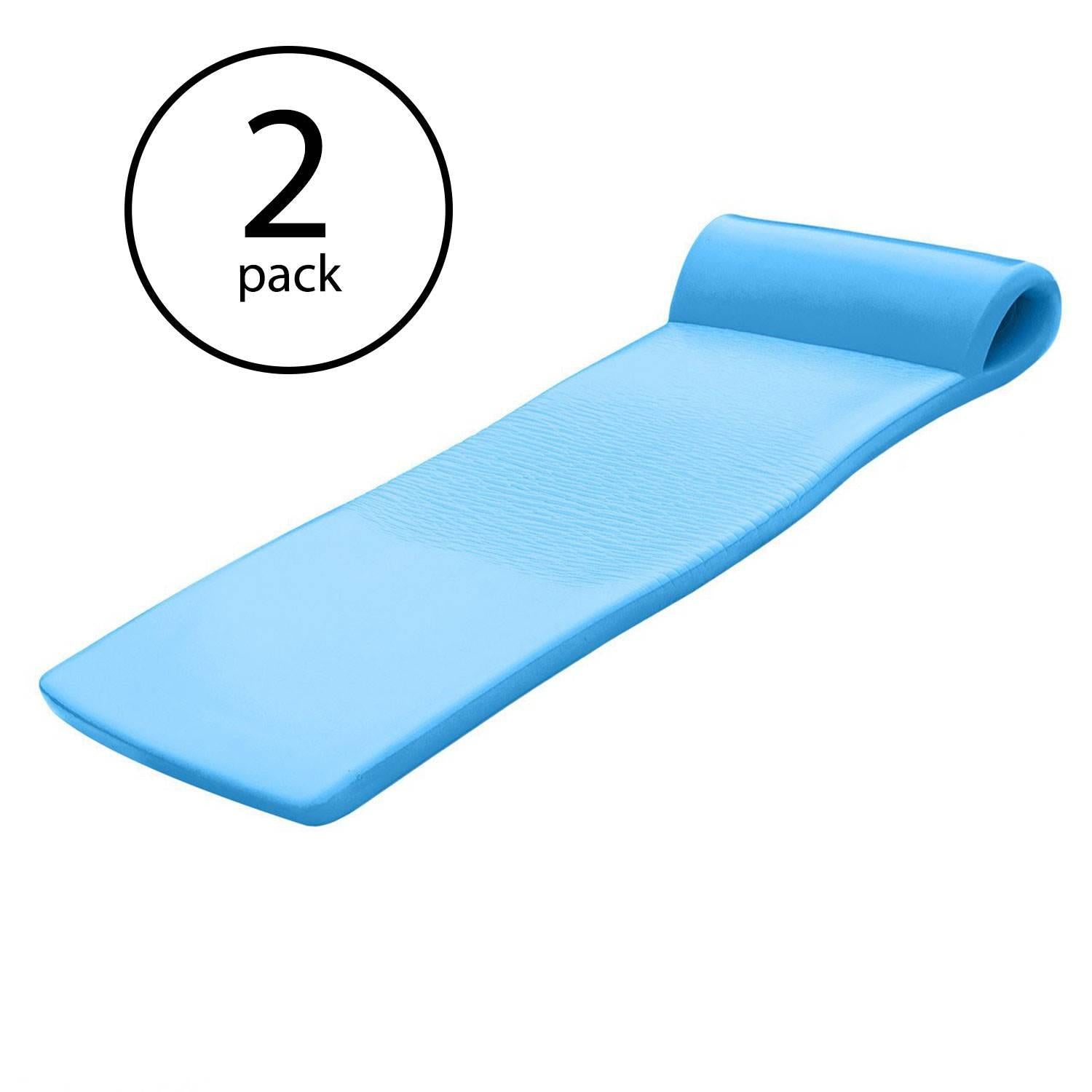 TRC Recreation Sunsation 70" Foam Raft Lounger Pool Float, Bahama Blue (2 Pack)