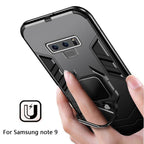 Luxury Shockproof Armor Case For Samsung Note 9 with Car Magnetic Ring Stand