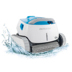 dolphin proteus dx4 robotic pool [vacuum] cleaner - ideal for in ground swimming pools up to 50 feet - powerful suction to pick up small debris - extra large easy to clean top load filter basket