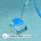 dolphin proteus dx4 robotic pool [vacuum] cleaner - ideal for in ground swimming pools up to 50 feet - powerful suction to pick up small debris - extra large easy to clean top load filter basket