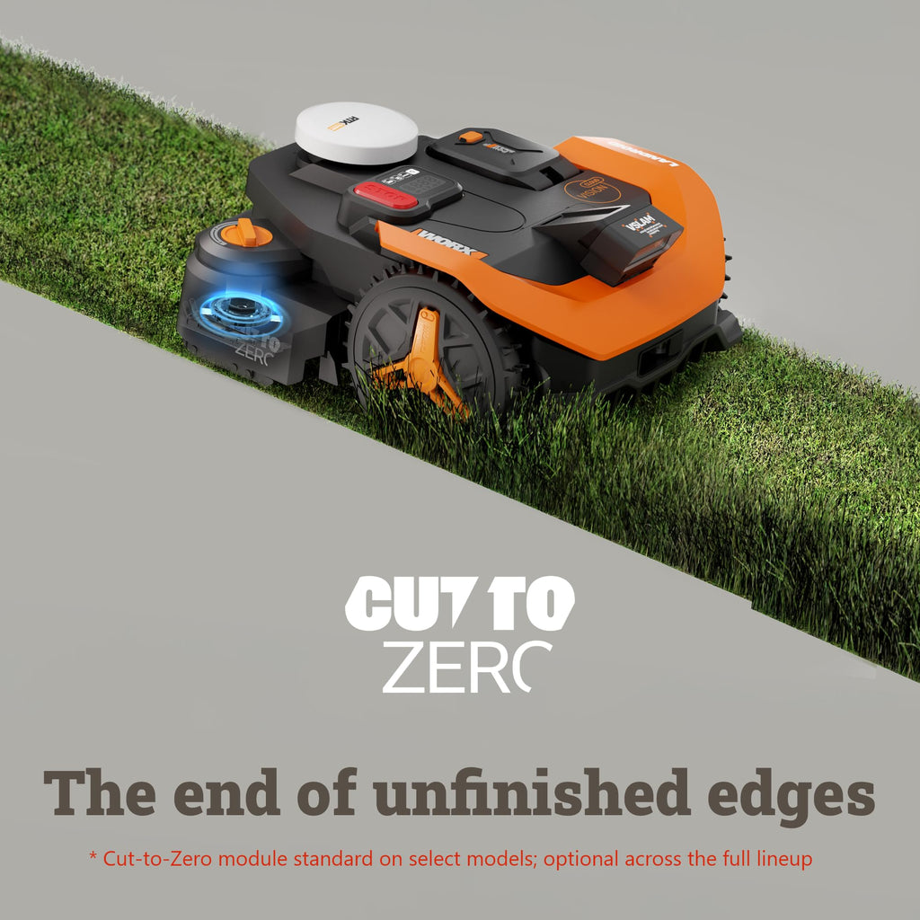 Landroid Vision Cloud Robot Lawn Mower, No Perimeter Wire Robot Mower for 1/2 Acre, WR320 + Lawn Mower Garage, WA0828 + Long-Life Robotic Lawn Mower Blades, WA0720