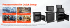 Rolling Tool Chest, 2-in-1 , 5 Drawers Tool Cabinet Organizer with Detachable Top Metal Toolbox, Lock Bar, Protective Liner, and Tools Rack, GaraStoraCabinet for Warehouse, Workshop
