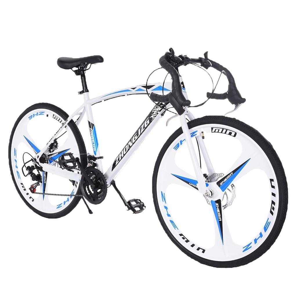 Abcnature 26" Men's Mountain Bike 21-Speed Road Bike Aluminum Full Suspension Bicycle Commuters Bike White 700c