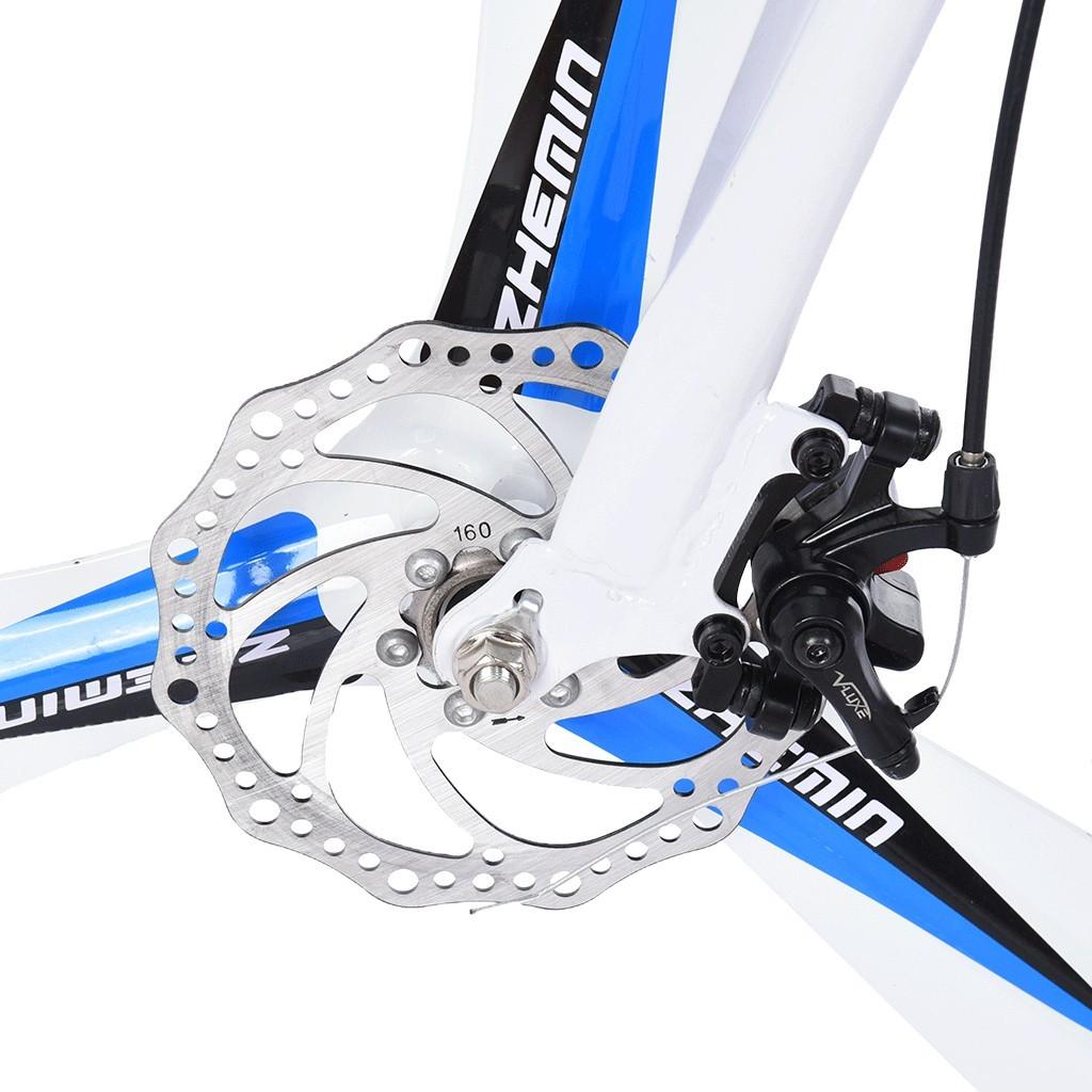 Abcnature 26" Men's Mountain Bike 21-Speed Road Bike Aluminum Full Suspension Bicycle Commuters Bike White 700c