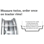 replacement 10"x24" tractor rear wheel rim for various models replaces rw10244 354876r91
