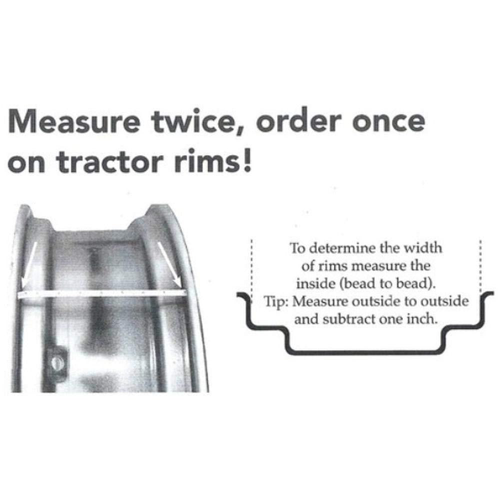 replacement 10"x24" tractor rear wheel rim for various models replaces rw10244 354876r91